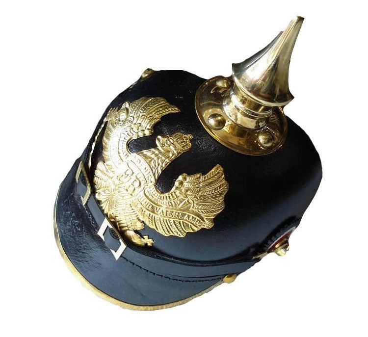 German Pickelhaube Prussia FR  Leather  Helmet  - view 4