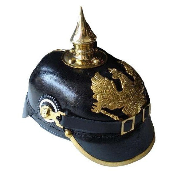 German Pickelhaube Prussia FR  Leather  Helmet  - view 3