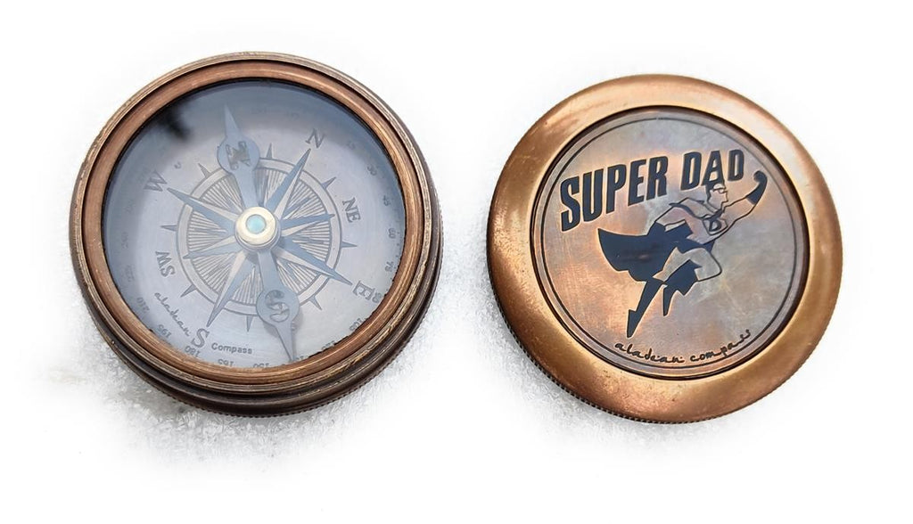 Gift for Dad - Brass Compass Birthday Present for Father - view 2