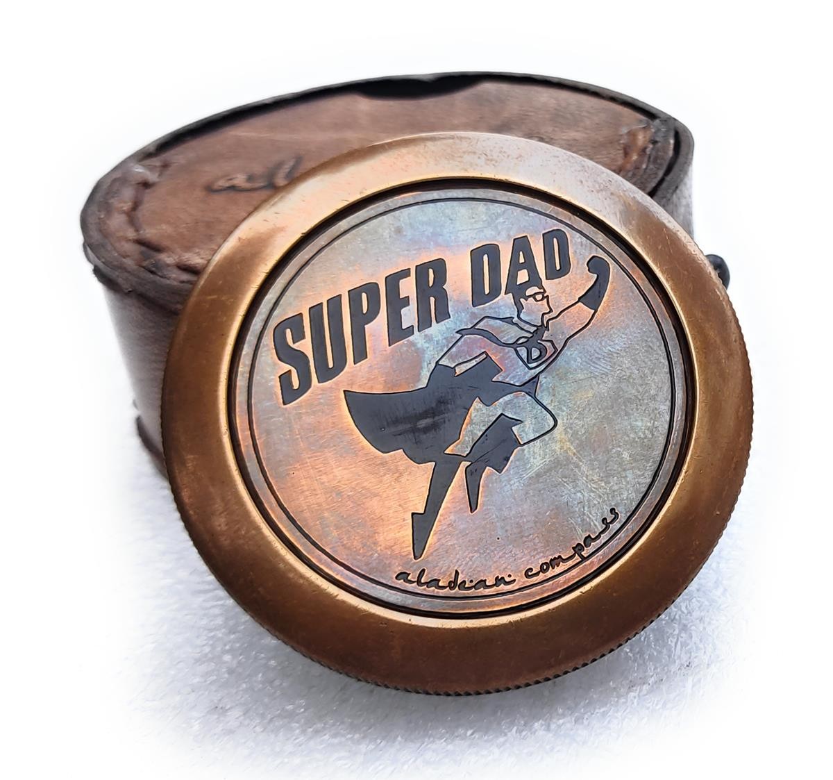 Gift for Dad - Brass Compass Birthday Present for Father