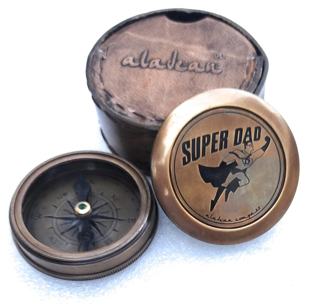 Gift for Dad - Brass Compass Birthday Present for Father - view 3