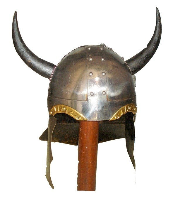 Horn Viking Helmet Medieval Warrior - COSTUME