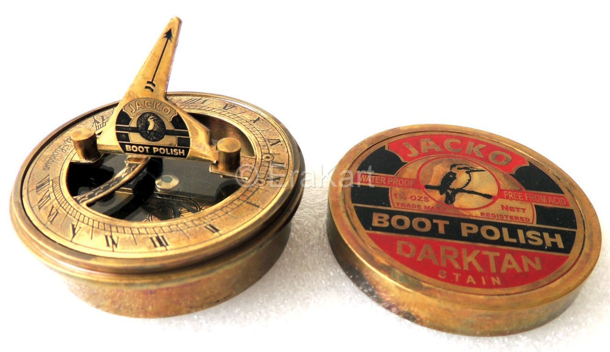 Jacko Boot Polish Brass Sundial Compass - view 2