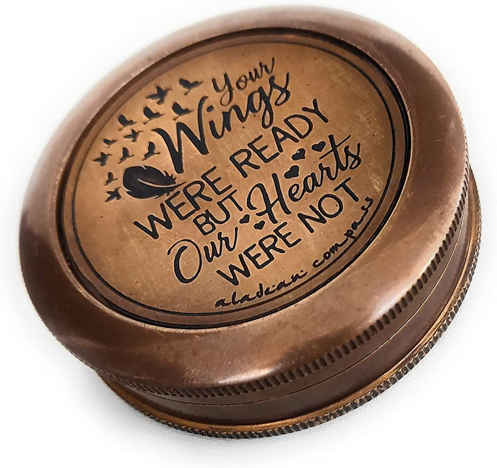 Memorial Gift Brass Compass - Sympathy Gifts for Loss Of Loved Ones Mom Dad Pet - view 2