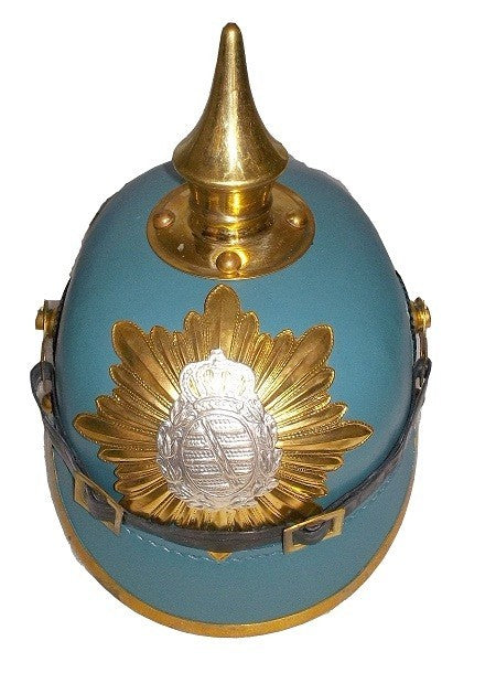 Militaria Saxony Pickelhabe Leather Helmet