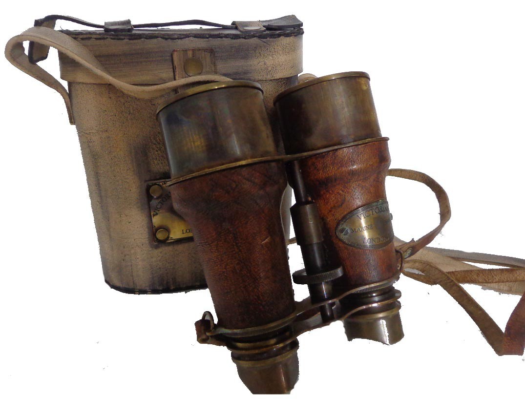 Antique Brass Nautical Spyglass Binocular Maritime