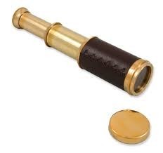 Polished Brass Telescope ~ Handheld Spyglass 6"