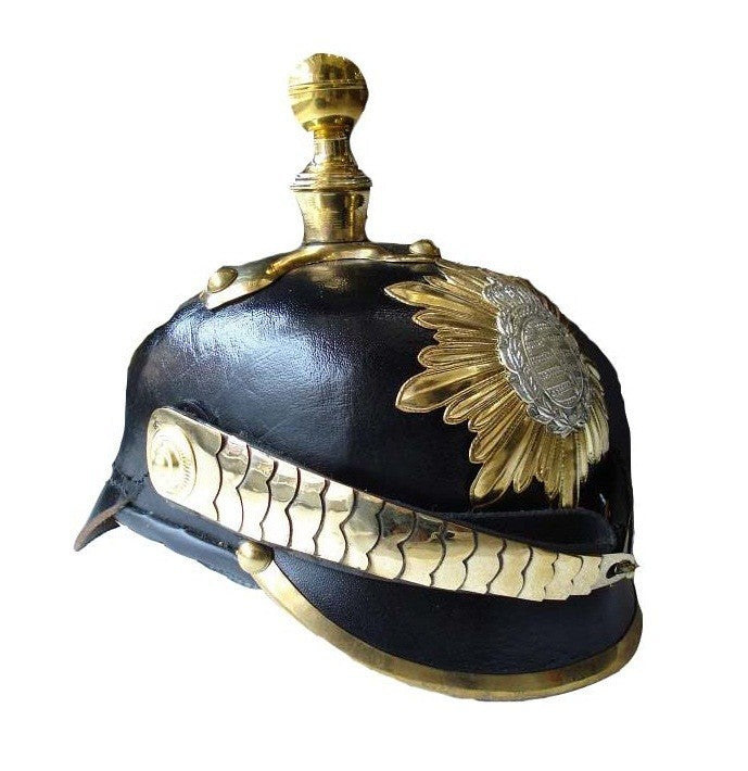Sachsen Pickelhaube Leather Officer  Helmet - view 3
