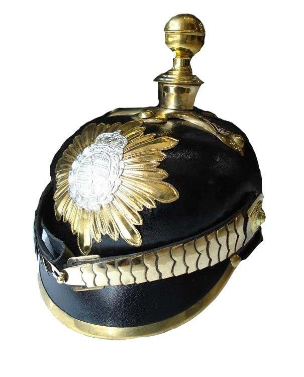 Sachsen Pickelhaube Leather Officer  Helmet