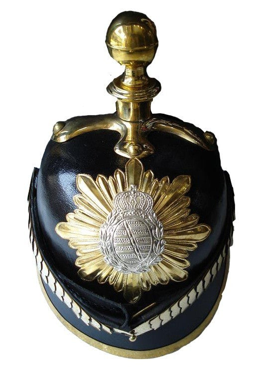 Sachsen Pickelhaube Leather Officer  Helmet - view 5