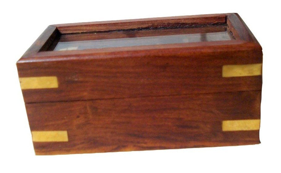 SOLID BRASS TELESCOPE - Wooden Box - PIRATE SPYGLASS - view 3