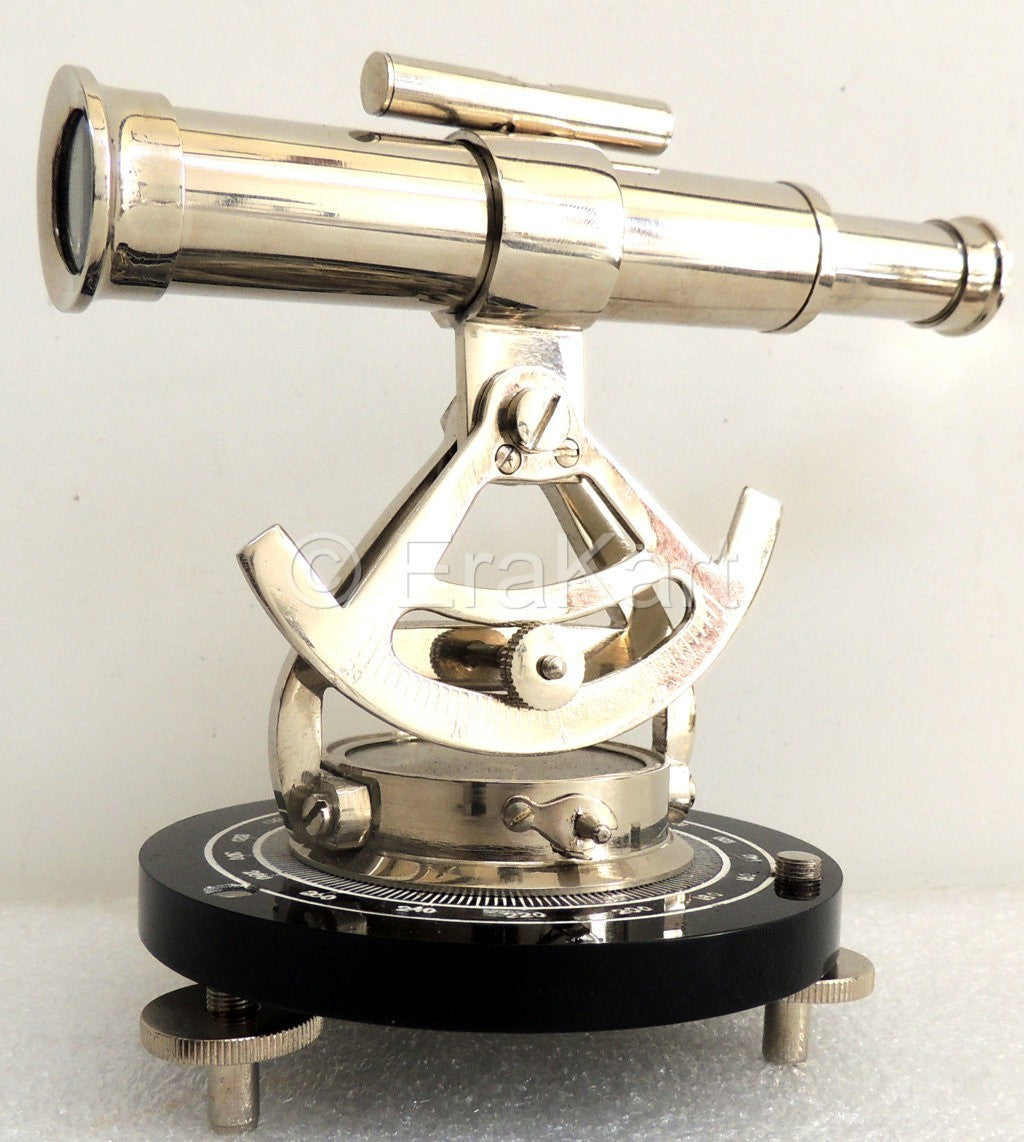 Survey Tool Transit Brass Alidade - Telescope Base Compass